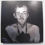 "Keith", Palladium Leaf on black panel, full