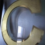 SAMPLE 1; matt finish inside with mirror finish border, both in 23 Karat Gold
