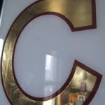 SAMPLE 5; mirror finish inside in 23 Karat Gold with painted border