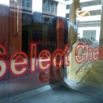 mirror gilded finish with red outline, MAe Mae Cafe, Tribeca
