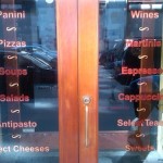 mirror gilded finish with red outline, MAe Mae Cafe, Tribeca